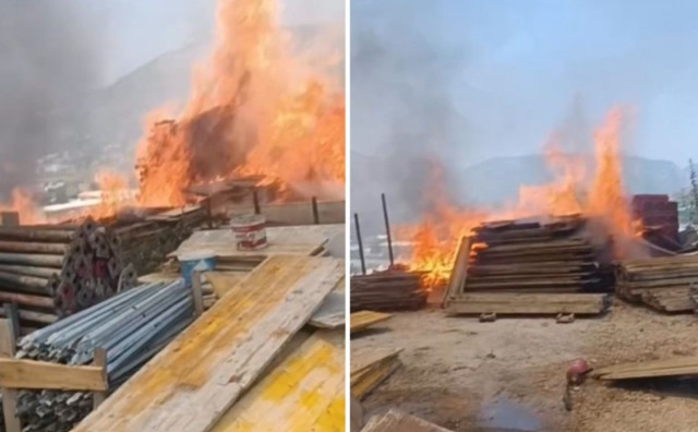 Požar u Mostaru, gorio građevinski materijal