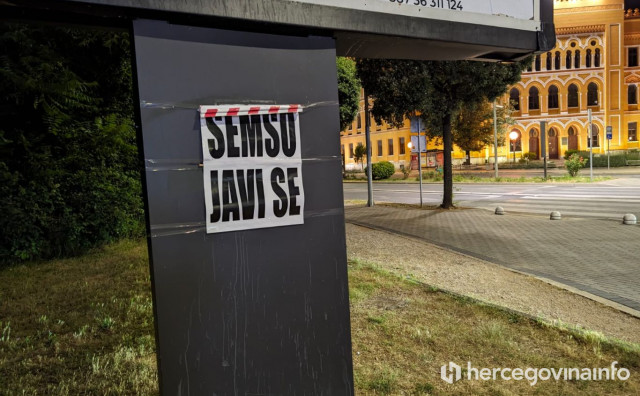 Centar Mostara oblijepljen plakatima potrage za osobom