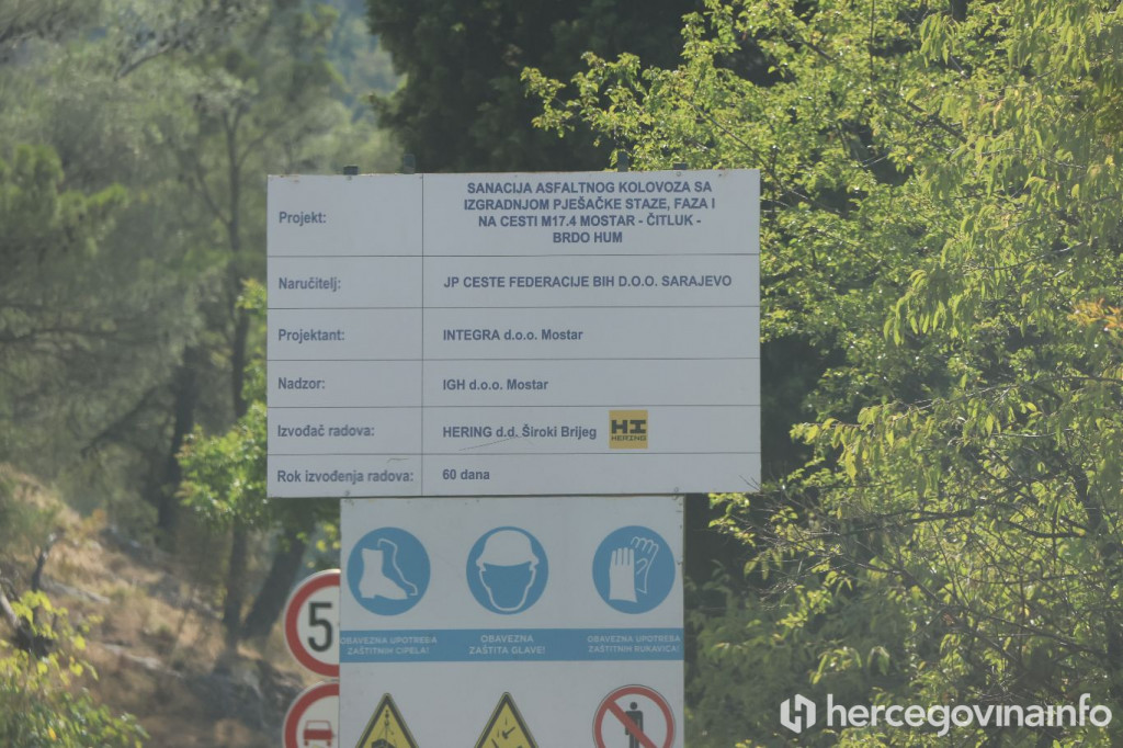 Cesta Mostar - Čitluk Hum