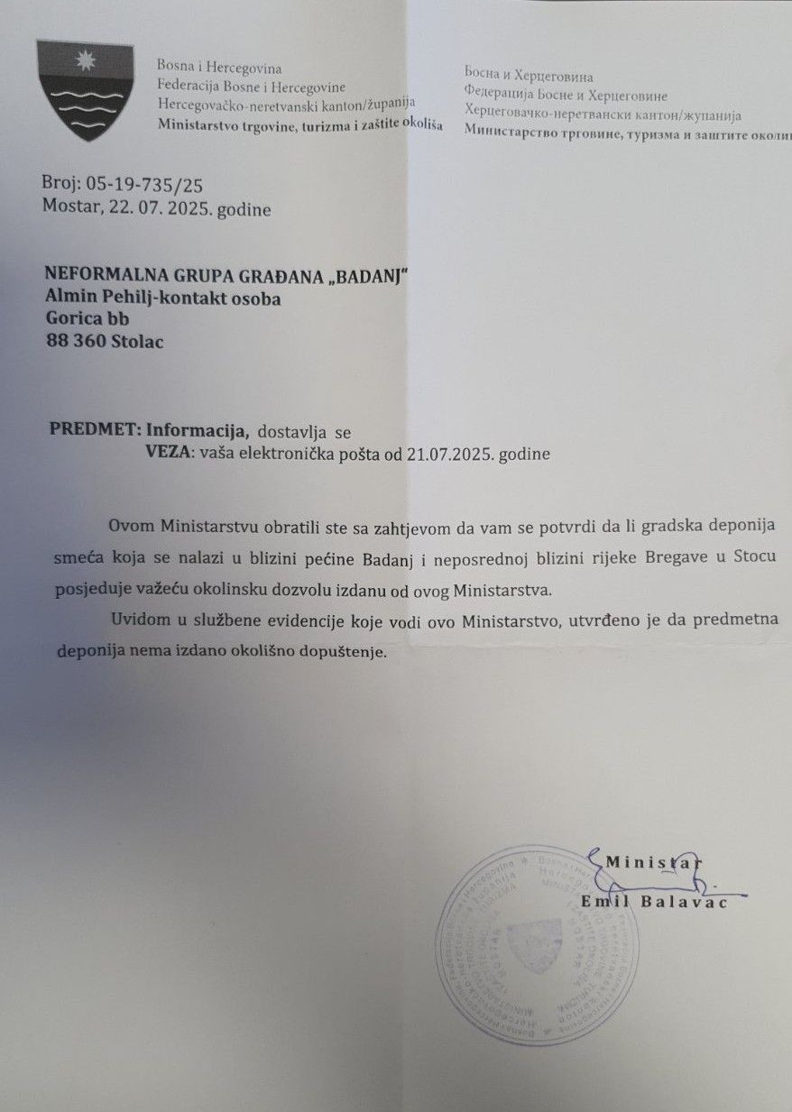 Smeće kod rijeke Bregave i pećine Badanj u Stocu
