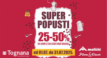 Ne propustite eksploziju popusta na brand Tognana u trgovinama Mališić Home&Decor