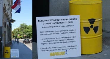 U Sarajevu pred hrvatskim veleposlanstvom osvanulo 'radioaktivna bačva'