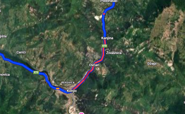 Gužve na cestama prema jugu BiH, veliki zastoji kroz Konjic