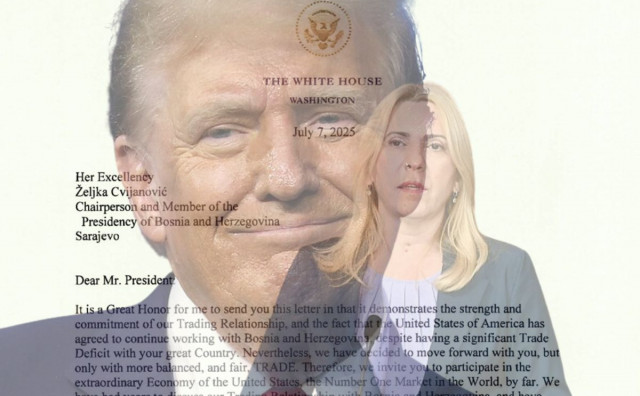 Gaf iz Bijele kuće: Trump u pismu Željku Cvijanović oslovljava sa 'gospodine predsjedniče'