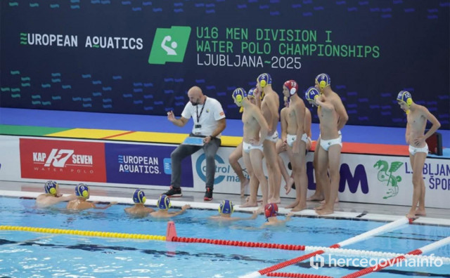 Mlada vaterpolo reprezentacija BiH pod vodstvom neumskog trenera dominira na Europskom prvenstvu