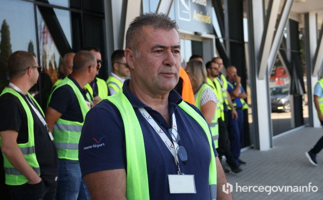 Radnici Zračne luke Mostar održali štrajk upozorenja: '1100 KM nije dovoljno za život'