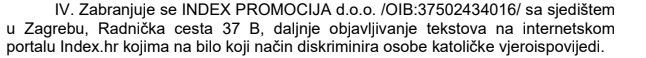 Index.hr diskriminirao katolike