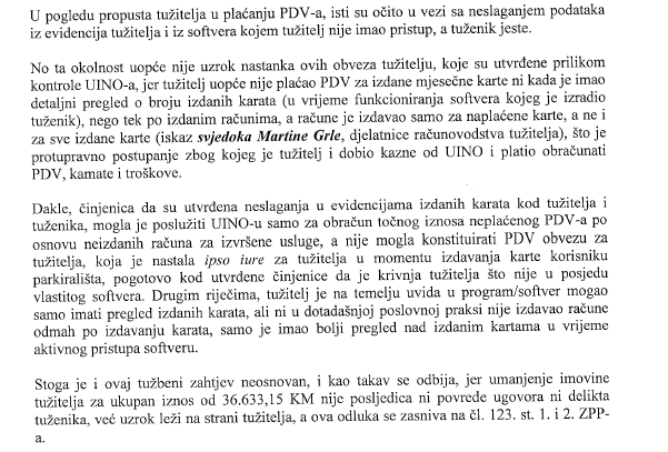 Mo parking unis presuda