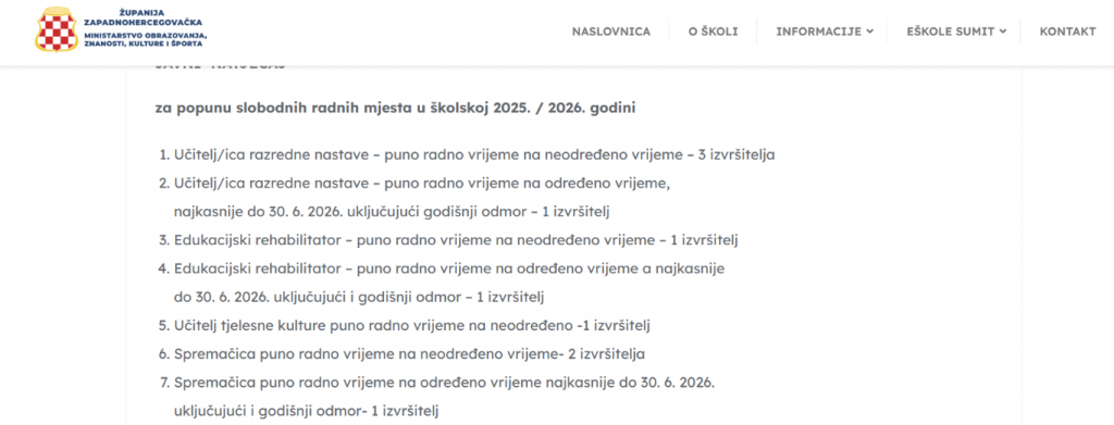 Prva OŠ Široki Brijeg