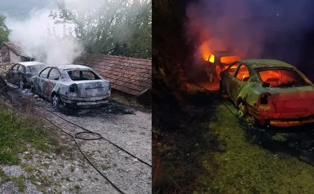 U Jablanici zapaljeni automobili dvojice braće