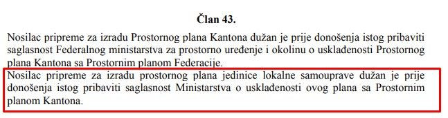 Potrebna suglasnost Ministarstva o usklađenosti plana s Prostornim planom županije