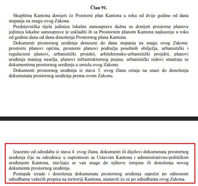 Prostorni plan Mostara ili njegovi dijelovi ništavni su po sili zakona