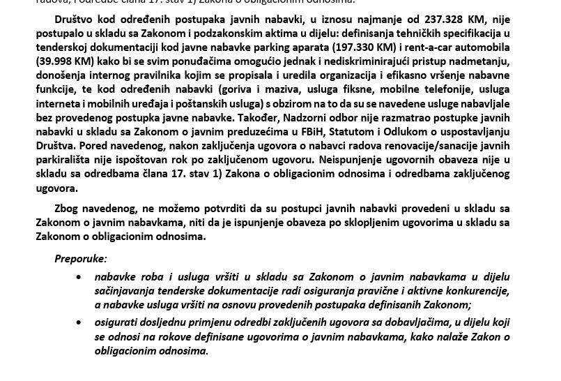 Revizija MOstar parking