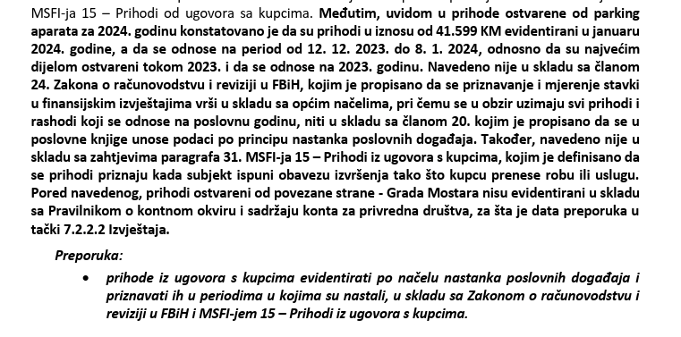 Revizija MOstar parking