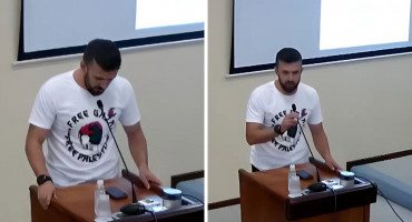 Mostarski vijećnik na sjednicu došao u majici 'Free Gaza - Free Palestine'