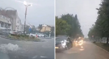 Ljubuški poplave ulice, kiša