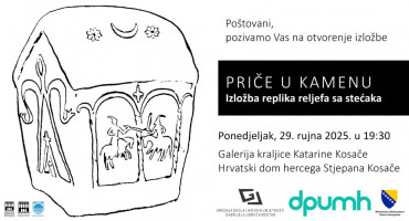 Replike reljefa sa stećaka u Mostaru na izložbi 'Priče u kamenu'