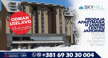 Prodaja apartmana Sky Hill Jahorina: Ekskluzivni apartmani u srcu planine – useljivo odmah, pogled na glavnu ski stazu!