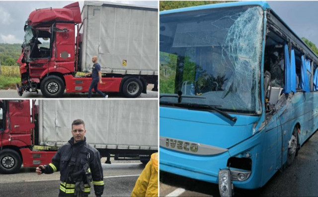 U sudaru autobusa i kamiona ozlijeđeni pripadnici Oružanih snaga BiH