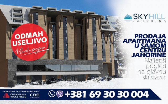 Prodaja apartmana Sky Hill Jahorina: Ekskluzivni apartmani u srcu planine – useljivo odmah, pogled na glavnu ski stazu!