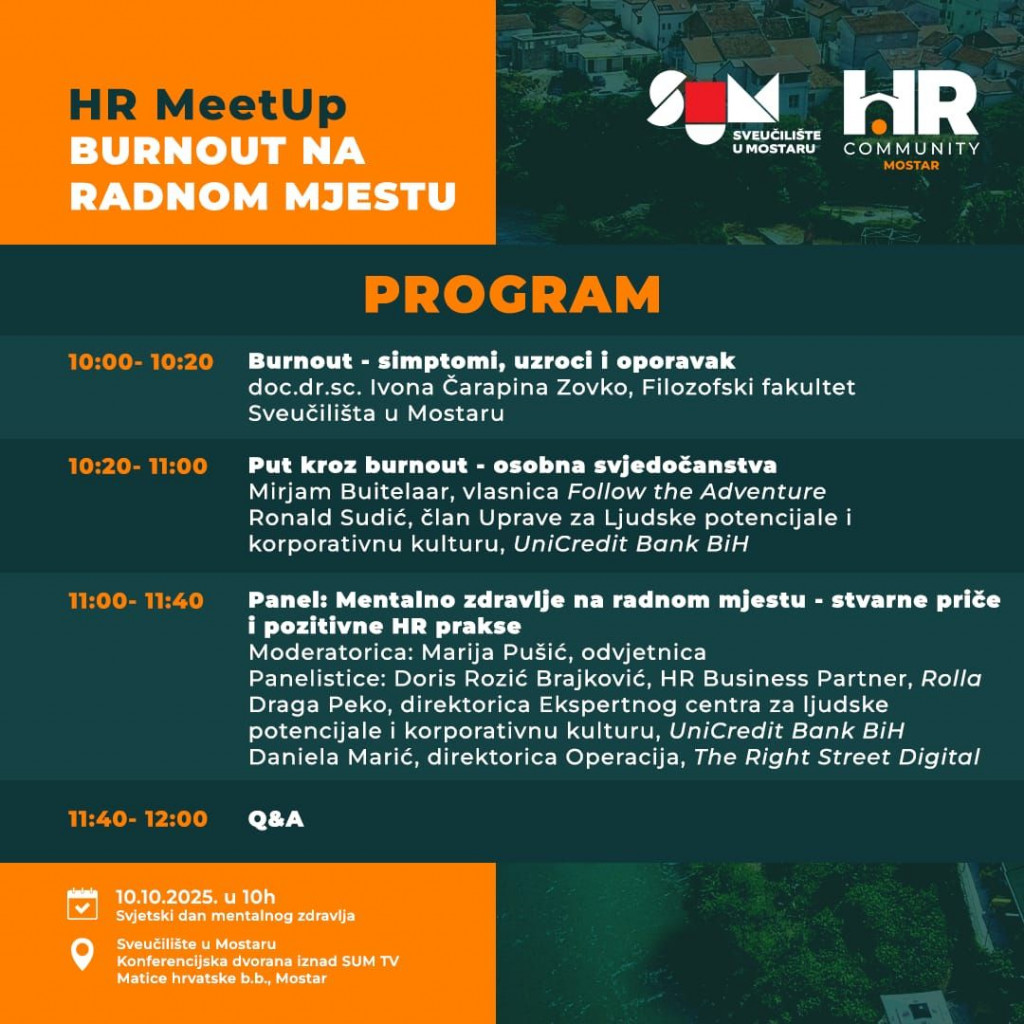 MeetUp na temu 'Burnout na radnom mjestu'