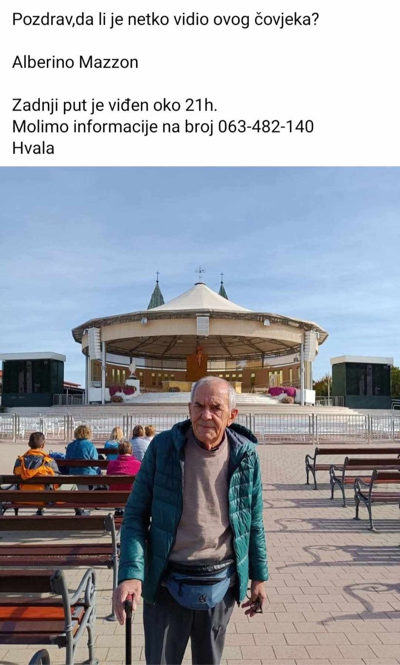 Nestao hodočasnik u Međugorju