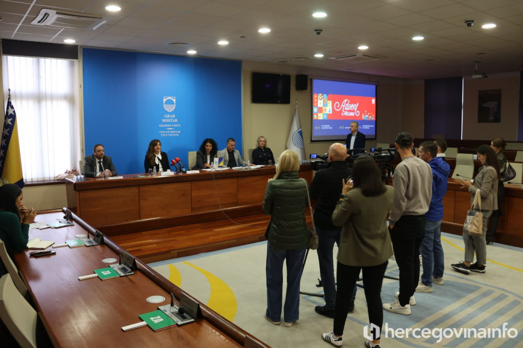 Predstavnici Grada Mostara predstavili su program Adventa i dočeka Nove 2026.