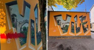 Članovi udruge Rezon i Street Arts Festivala obnovili oštećene murale u Šantićevoj ulici