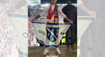 Navijač Zrinjskog iz Odžaka s ljiljanima pobrao simpatije na MEWA Areni