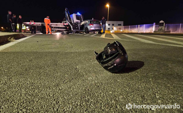 Poznati detalji teške nesreće u Ortiješu: Motociklist poginuo, dvije osobe teško ozlijeđene
