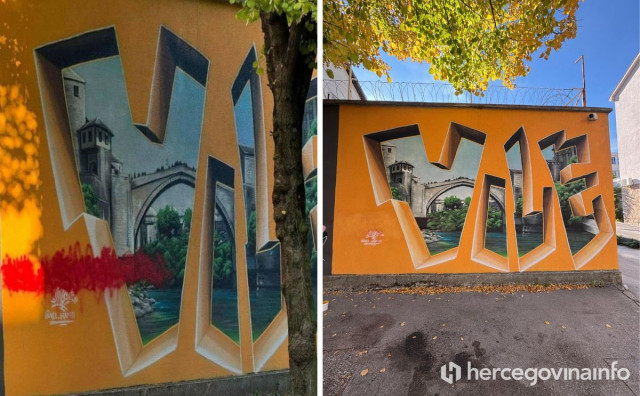 Članovi udruge Rezon i Street Arts Festivala obnovili oštećene murale u Šantićevoj ulici