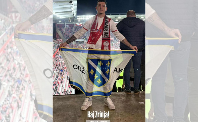 Navijač Zrinjskog iz Odžaka s ljiljanima pobrao simpatije na MEWA Areni