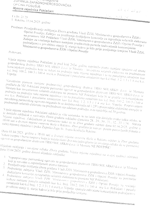 općina posusje regualcijski plan