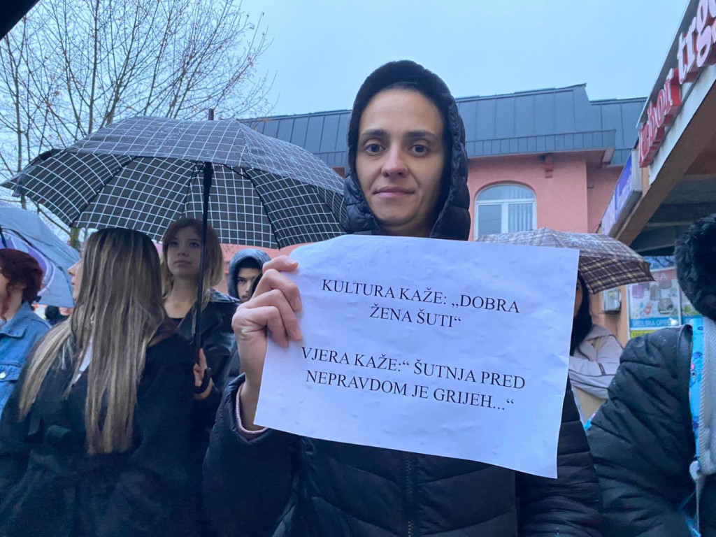 Prosvjed u Kalesiji Aldina Jahić