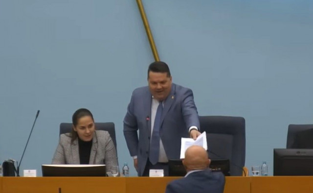 Kaos u NSRS: Zastupnik papirima gađao Stevandića