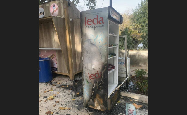 Izgorjela hladnjača na šetalištu u Mostaru