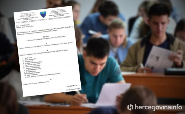 Vlada HNŽ objavila deficitarna zanimanja: Fizičari, matematičari, medicina, jezici...