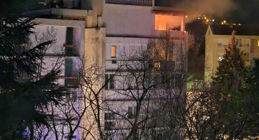 požar u stanu u ulici Leopolda Mandića