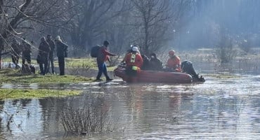 Spašavanja migranata na nabujaloj Savi