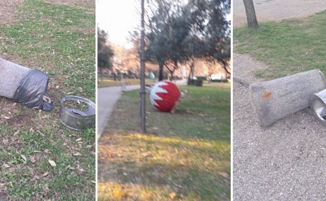 Devastacija tijekom Adventa u Mostaru u parku Zrinjevac