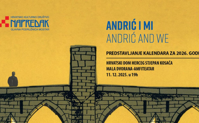 Napredak predstav­lja kalendar 'Andrić i mi' za 2026.