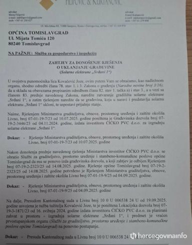 Zahtjev za uklanjanje građevine upućen 6. 10. 2025.