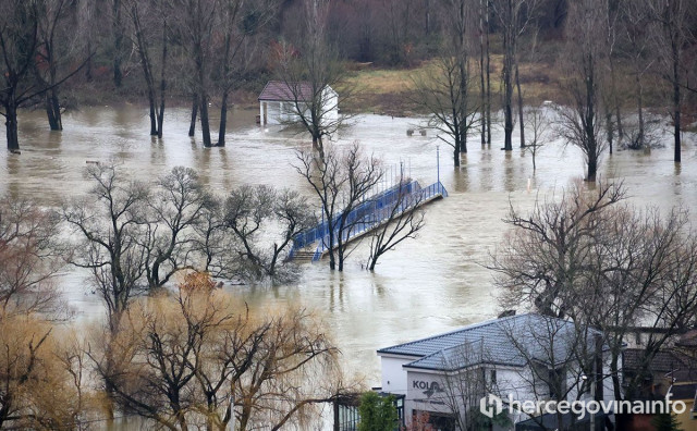 Vodostaji u Hercegovini u opadanju, zabilježeni požari i tehničke intervencije