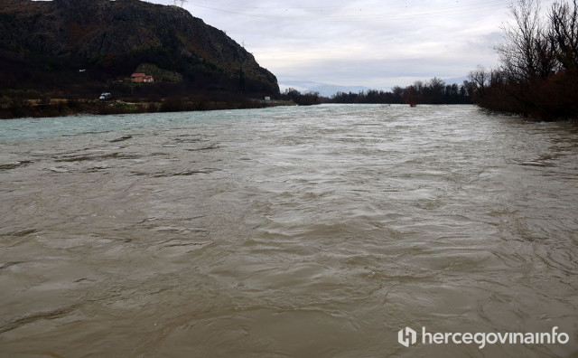 Moguće izlijevanje pritoka Neretve i vodotoka Trebižat