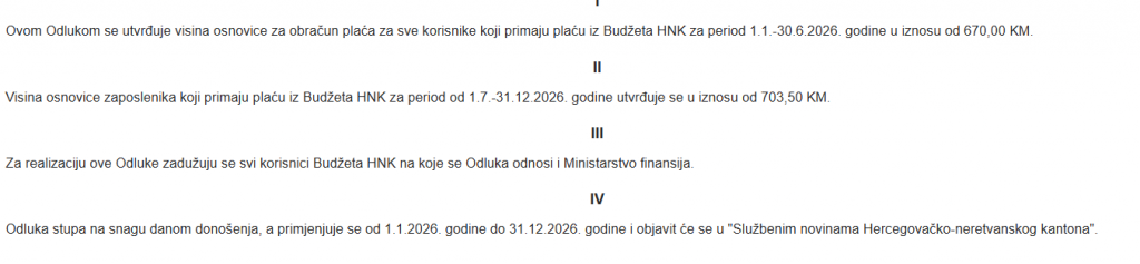 Povećanje plaća HNŽ