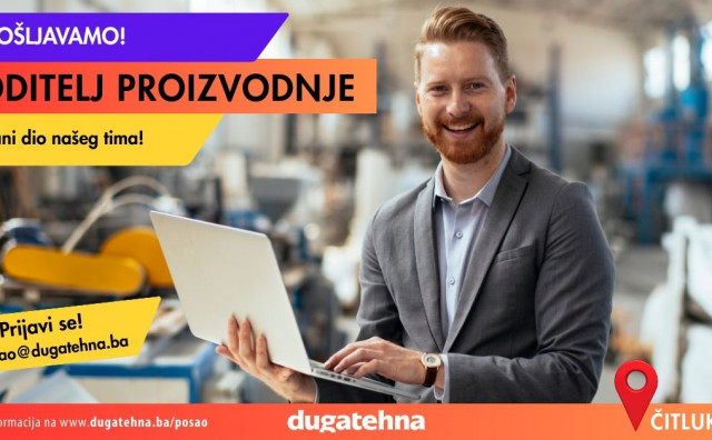 Duga-tehna zapošljava: Traži se Voditelj proizvodnje