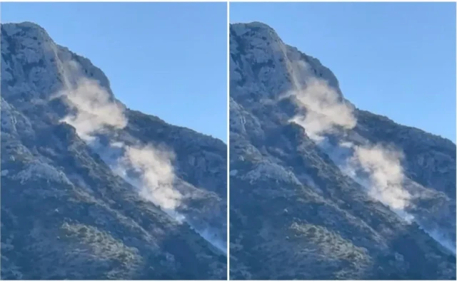 Pogledajte veliki odron na Biokovu iznad Gradca i Zaostroga