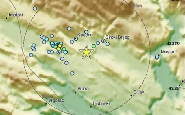 Hercegovački meteorolog objasnio seriju potresa kod Gruda i Ljubuškog