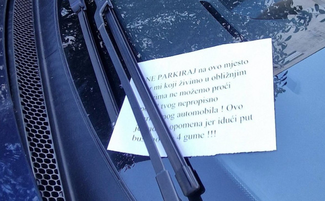 Opomena vozaču u Mostaru: 'Idući put bušimo sve četiri gume'