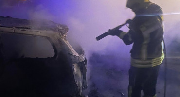 Požar na automobilu u Bijelom polju